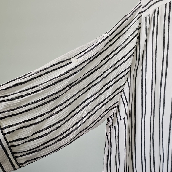 Vixbe Casual Shirttail Striped Button Down Knot front Shirt XXL - Picture 6 of 10